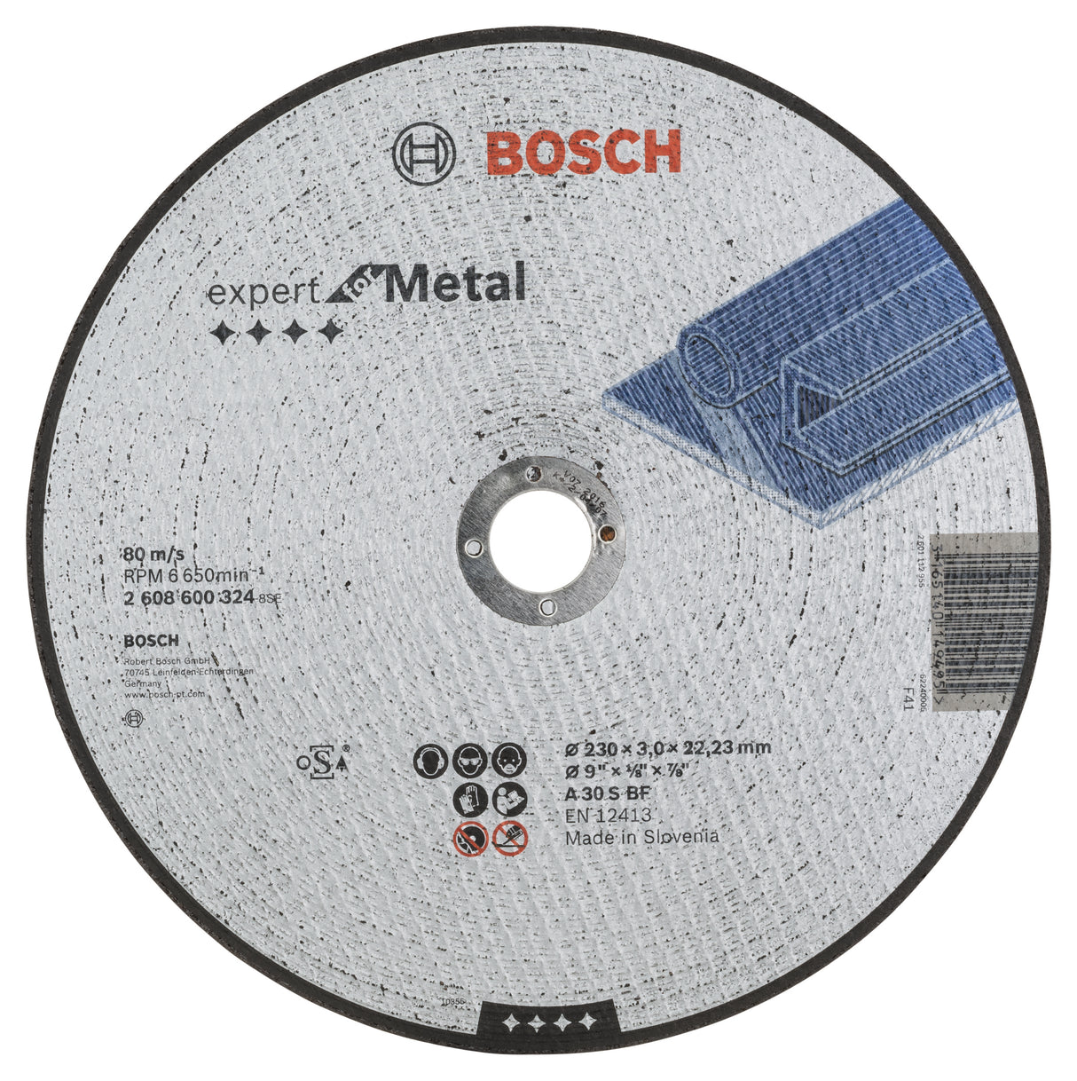 Bosch Professional Expert Metal Straight Cutting Disc A 30 S BF - 230mm x 3.0mm