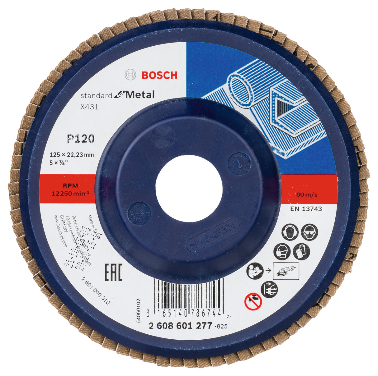 Bosch Professional X431 Flap Disc - Standard for Metal 125mm x 22.23mm - G120