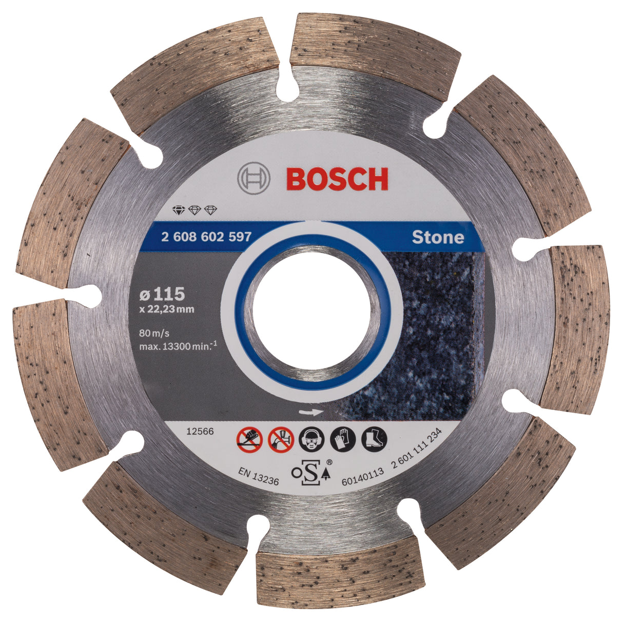 Bosch Professional Diamond Cutting Disc for Stone - 115 x 22.23 x 1.6 x 10 mm
