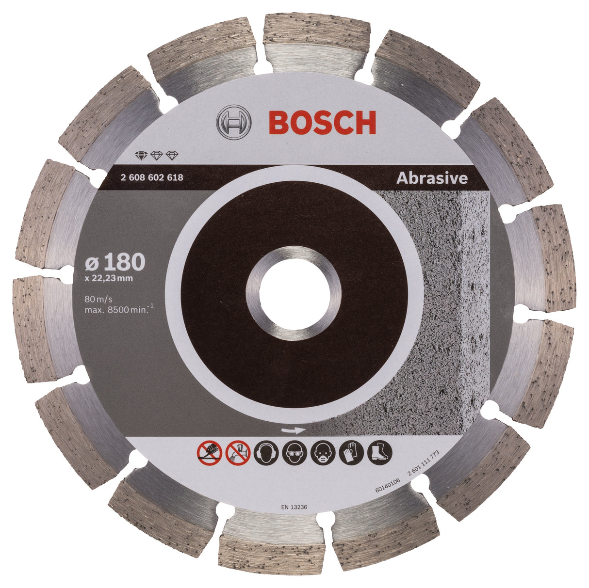 Bosch Professional Abrasive Diamond Cutting Disc - 180 x 22.23 x 2 x 10 mm Standard