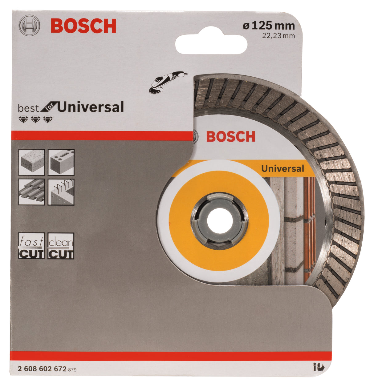 Bosch Professional Diamond Cutting Disc - Universal Turbo - 125 x 22.23 x 2.2 x 12 mm
