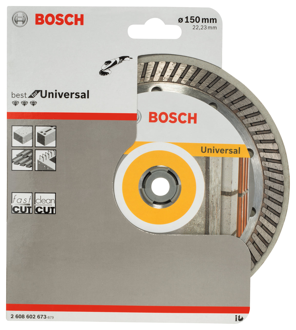 Bosch Professional Diamond Cutting Disc - Universal Turbo - 150 x 22.23 x 2.4 x 12 mm