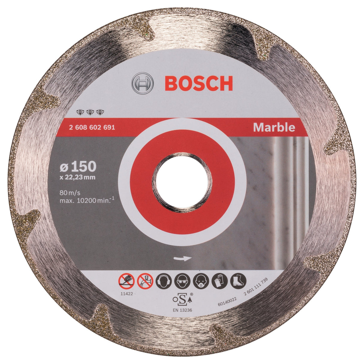 Bosch Professional Diamond Cutting Disc - Best for Marble - 150 x 22.23 x 2.2 x 3 mm