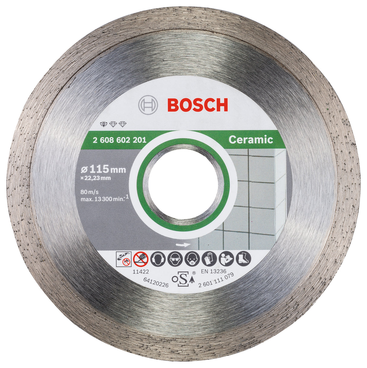 Bosch Professional Ceramic Diamond Cutting Disc - 115 x 22.23 x 1.6 x 7 mm Standard