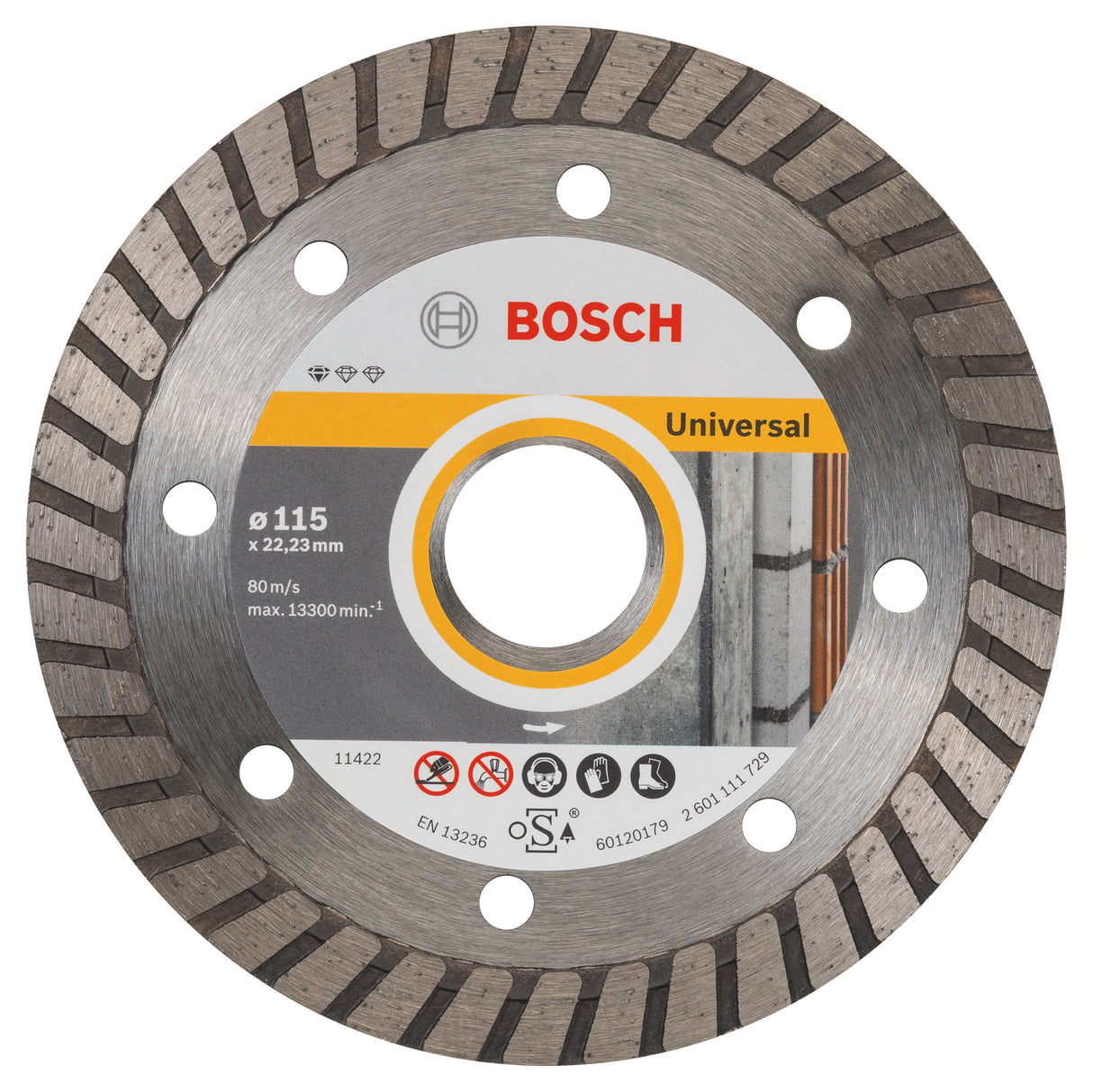 Bosch Professional Universal Turbo Diamond Cutting Disc - 115 x 22.23 x 2 x 10 mm Standard