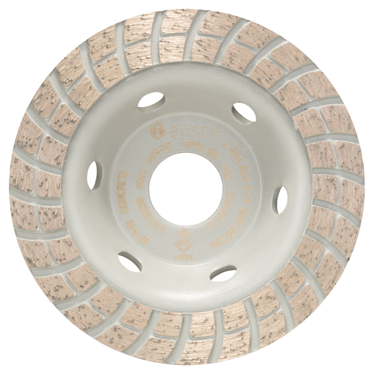 Bosch Professional Diamond Cutting Disc - Standard for Concrete Turbo - 105 x 22.23 x 3 mm