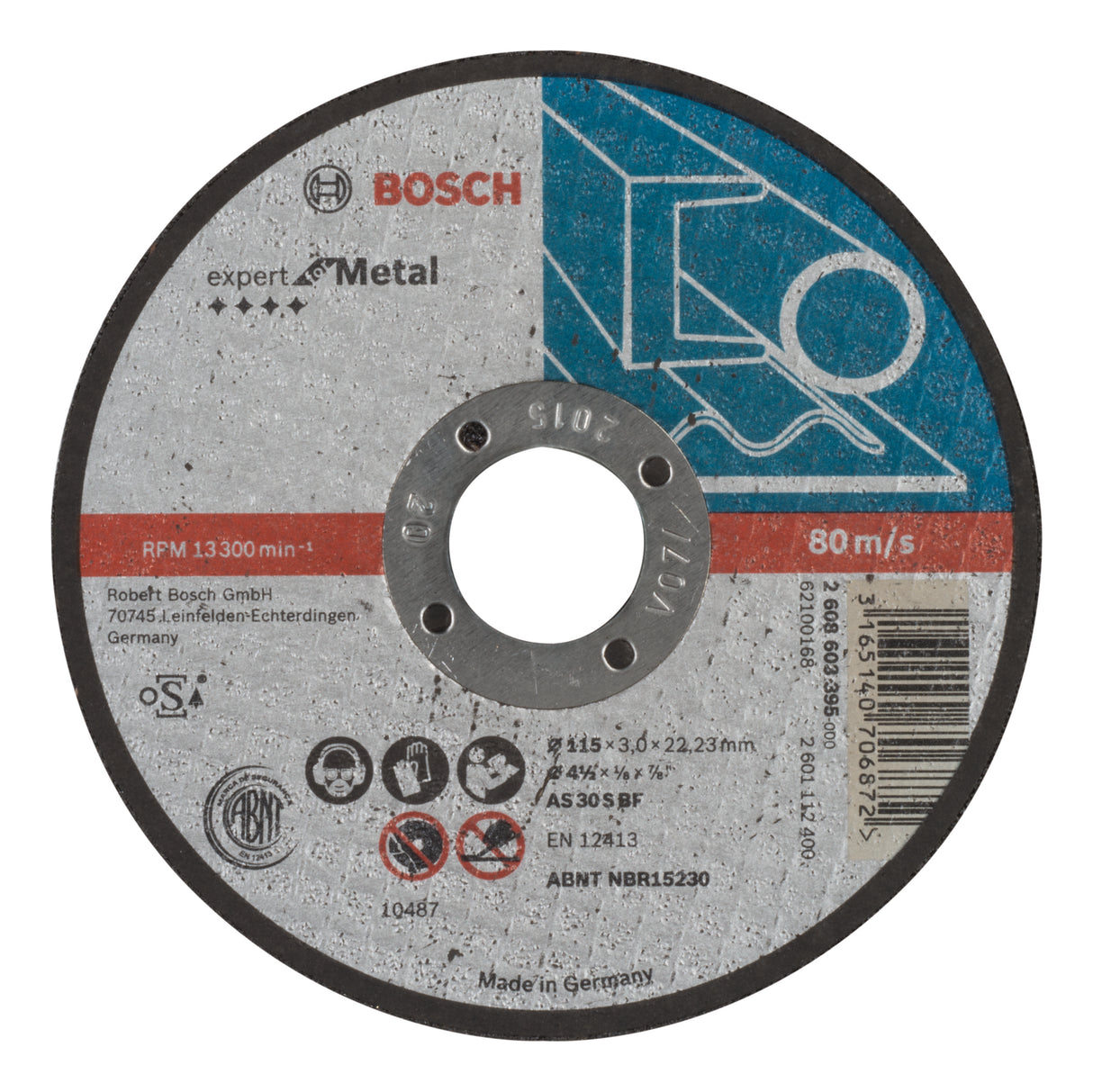 Bosch Professional Expert AS 30 S BF Metal Straight Cutting Disc - 115mm x 3.0mm