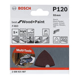Bosch Professional F460 Sanding Sheet - Best for Wood and Paint (G180, 93mm)