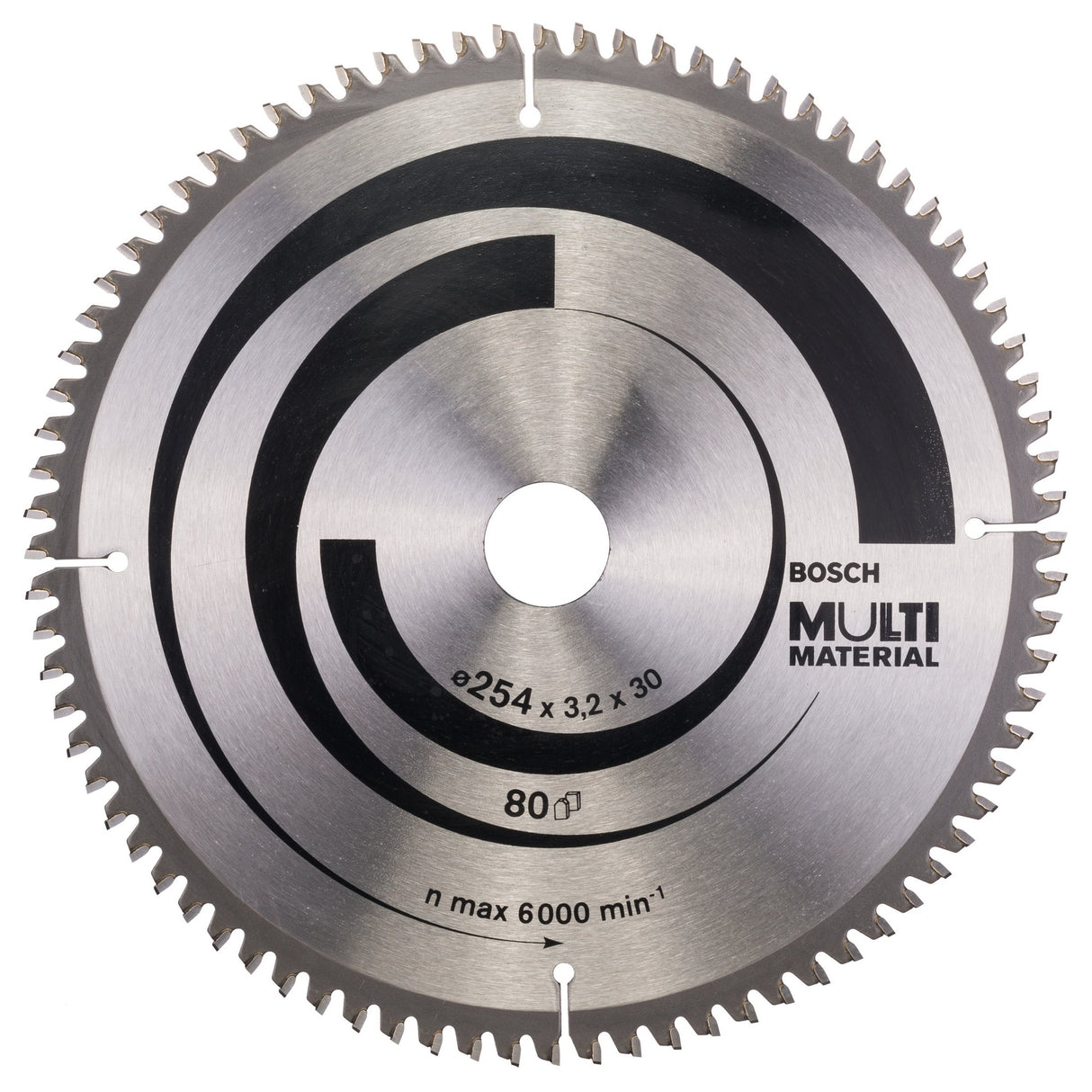 Bosch Professional Multi Material Circular Saw Blade - 254mm x 30mm x 3.2mm, 80 Teeth