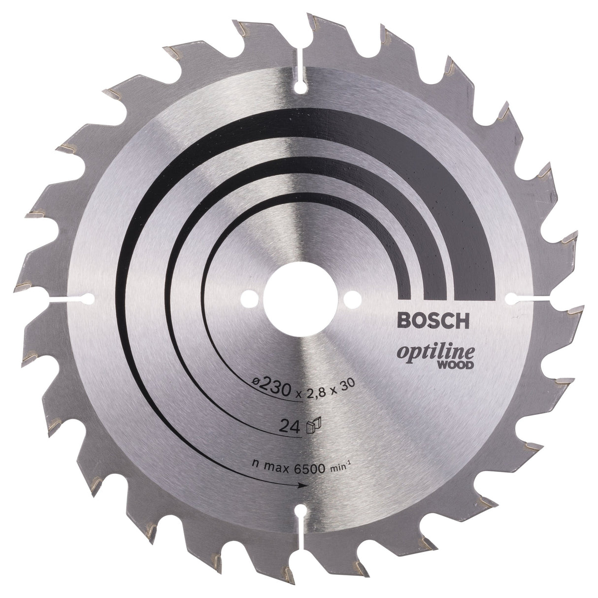 Bosch Professional Optiline Wood Circular Saw Blade - 230mm x 30mm x 2.8mm, 24 Teeth