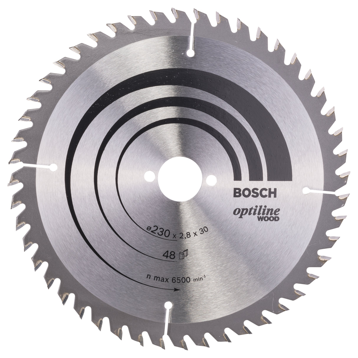Bosch Professional Optiline Wood Circular Saw Blade - 230mm x 30mm x 2.8mm, 48 Teeth