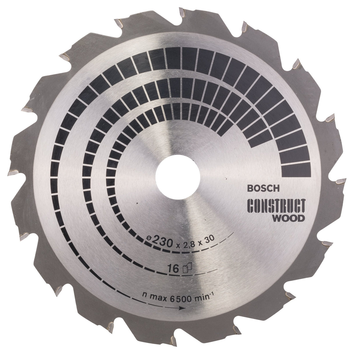 Bosch Professional Construct Wood Circular Saw Blade - 230mm x 30mm x 2.8mm, 16 Teeth