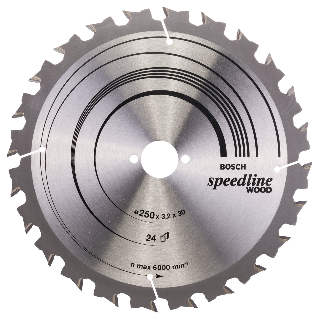 Bosch Professional Speedline Wood Circular Saw Blade - 250 x 30 x 3.2 mm, 24 Teeth