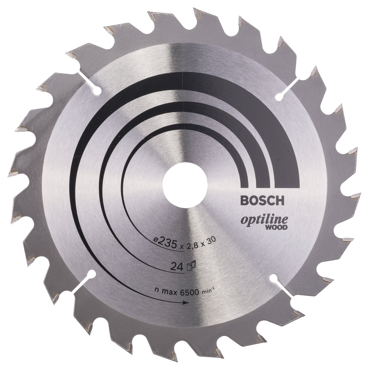 Bosch Professional Optiline Wood Circular Saw Blade - 235mm x 30/25mm x 2.8mm, 24 Teeth