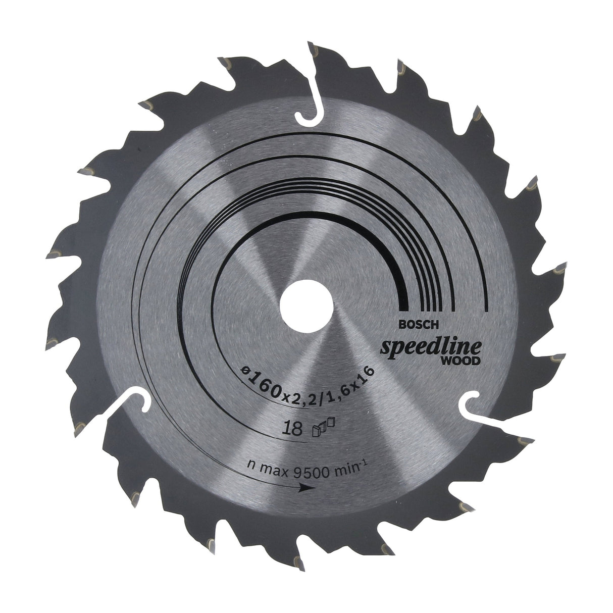 Bosch Professional Speedline Wood Circular Saw Blade - 160 x 16 x 2.2 mm, 18 Teeth