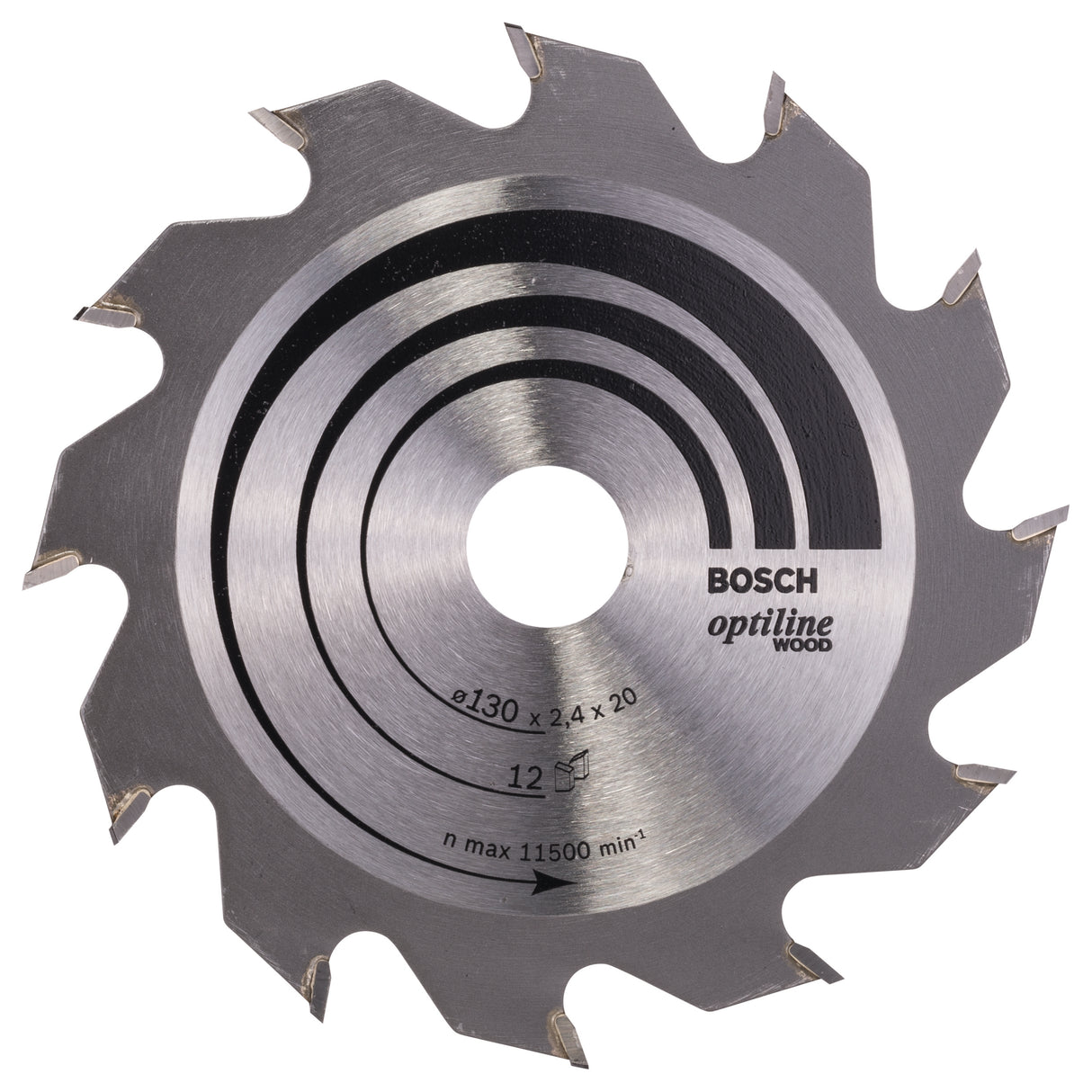 Bosch Professional Optiline Wood Circular Saw Blade - 130 x 20/16 x 2.4mm, 12 Teeth