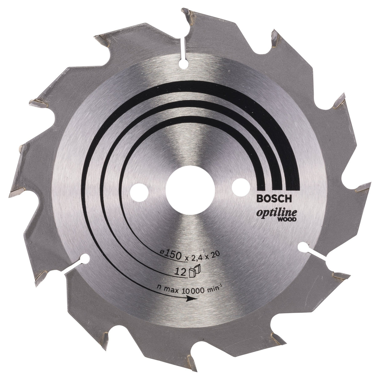 Bosch Professional Optiline Wood Circular Saw Blade - 150 x 20/16 x 2.4mm, 12 Teeth