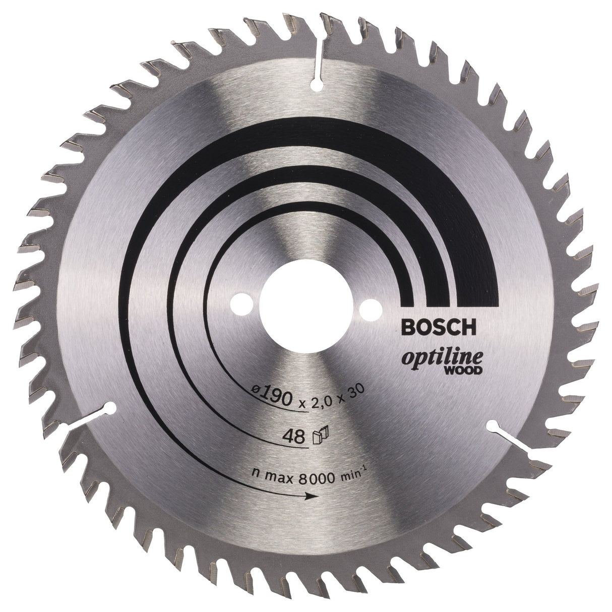 Bosch Professional Optiline Wood Circular Saw Blade - 190 x 30 x 2.0 mm, 48 Teeth