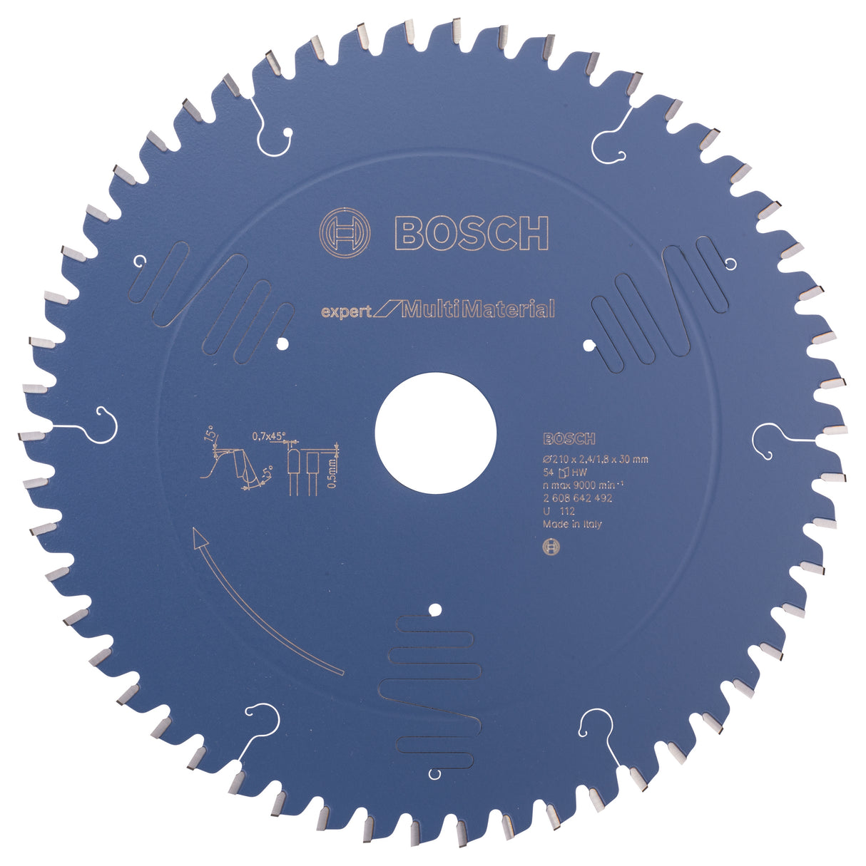 Bosch Professional Expert Multi Material Circular Saw Blade - 210mm x 30mm x 2.4mm, 54 Teeth