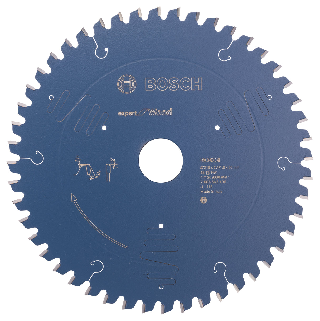 Bosch Professional Expert Circular Saw Blade for Wood - 210 x 30 x 2.4 mm, 48 Teeth