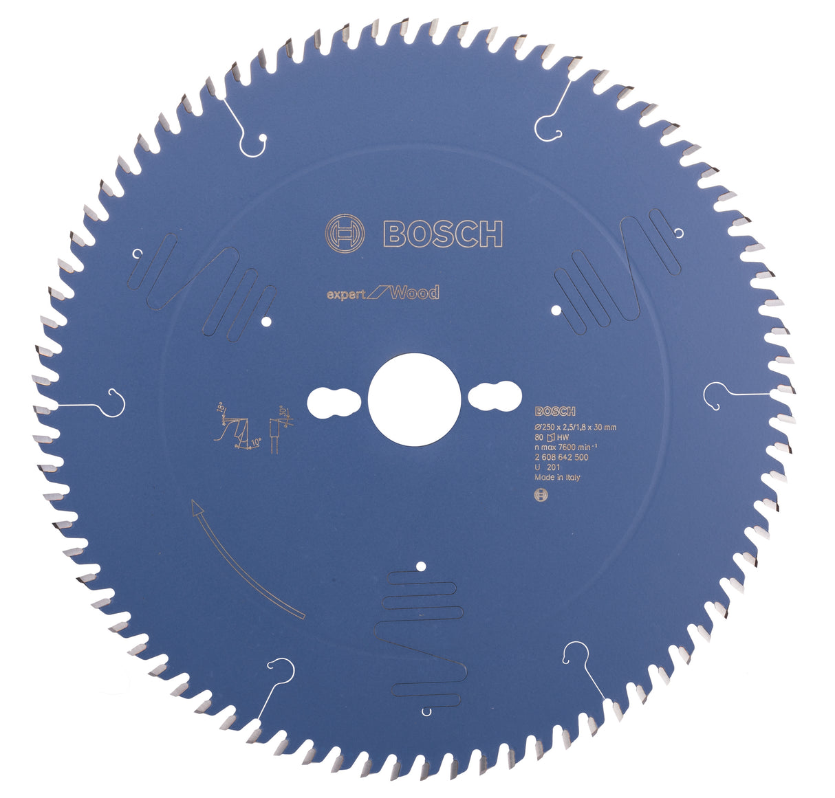 Bosch Professional Expert for Wood Circular Saw Blade - 250 x 30 x 2.5 mm, 80 Teeth