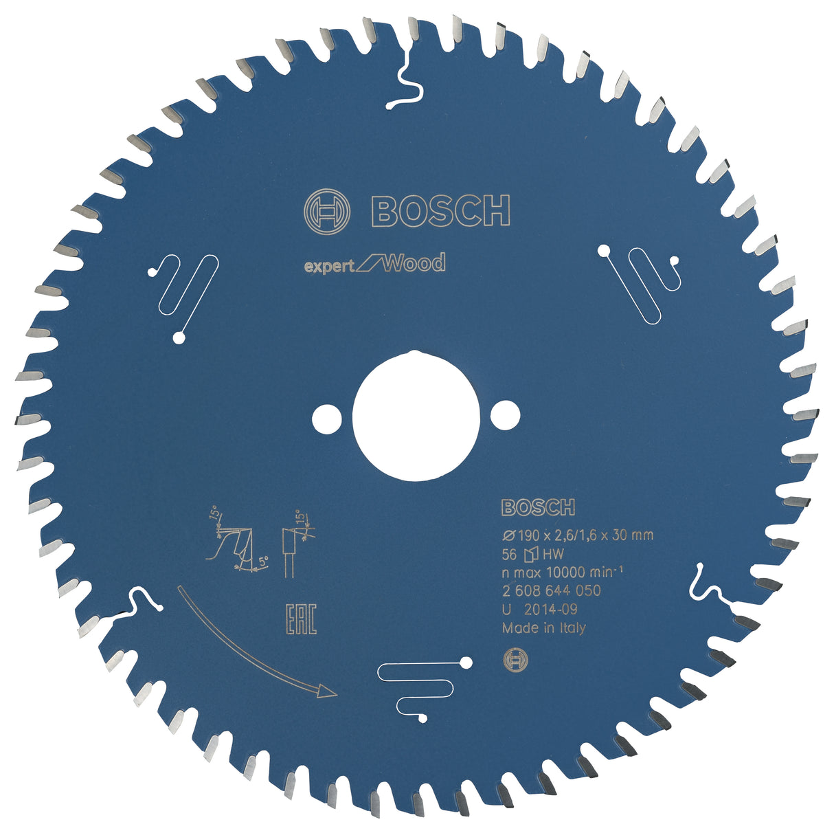 Bosch Professional Expert Circular Saw Blade for Wood - 190 x 30 x 2.6 mm, 56 Teeth