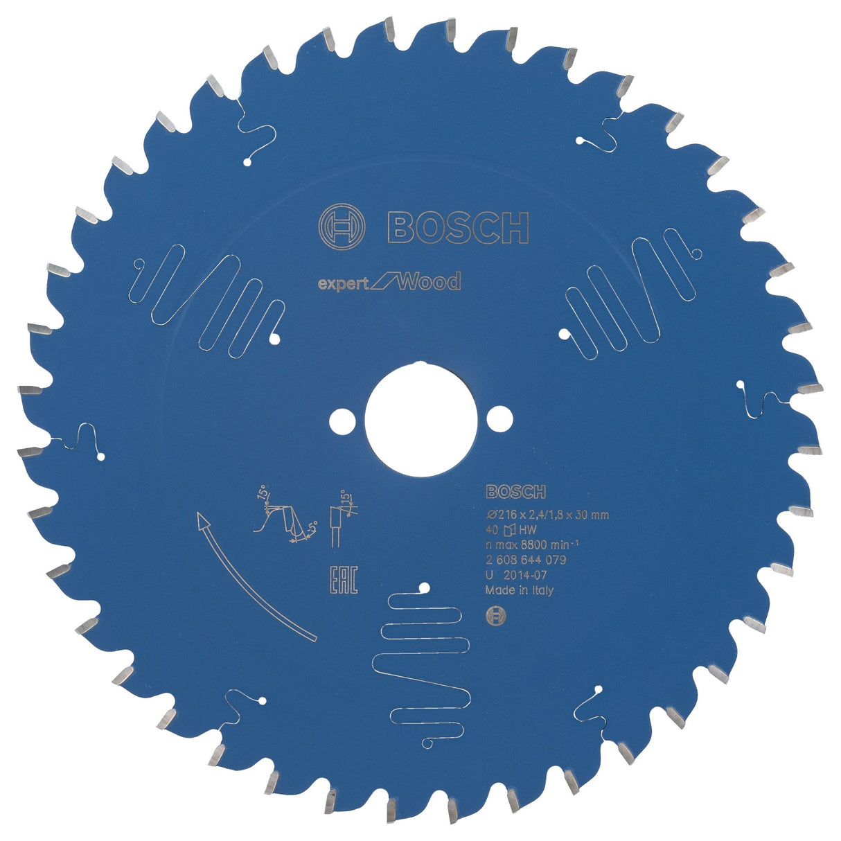 Bosch Professional Circular Saw Blade Expert for Wood - 216 x 30 x 2.4 mm, 40 Teeth