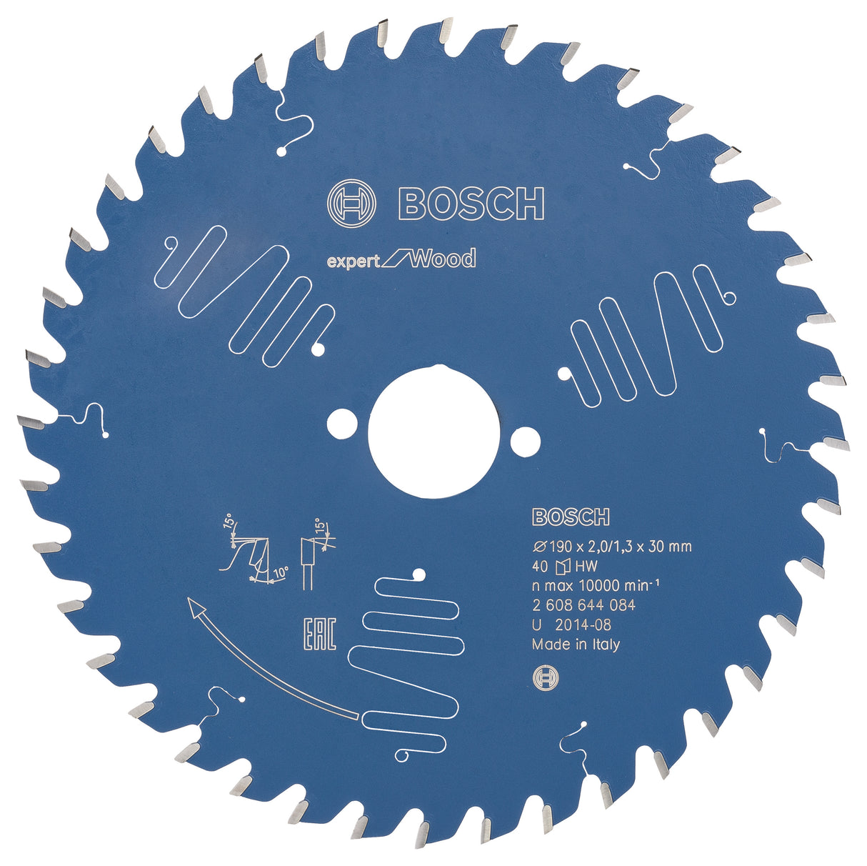 Bosch Professional Expert Circular Saw Blade for Wood - 190 x 30 x 2.0 mm, 40 Teeth