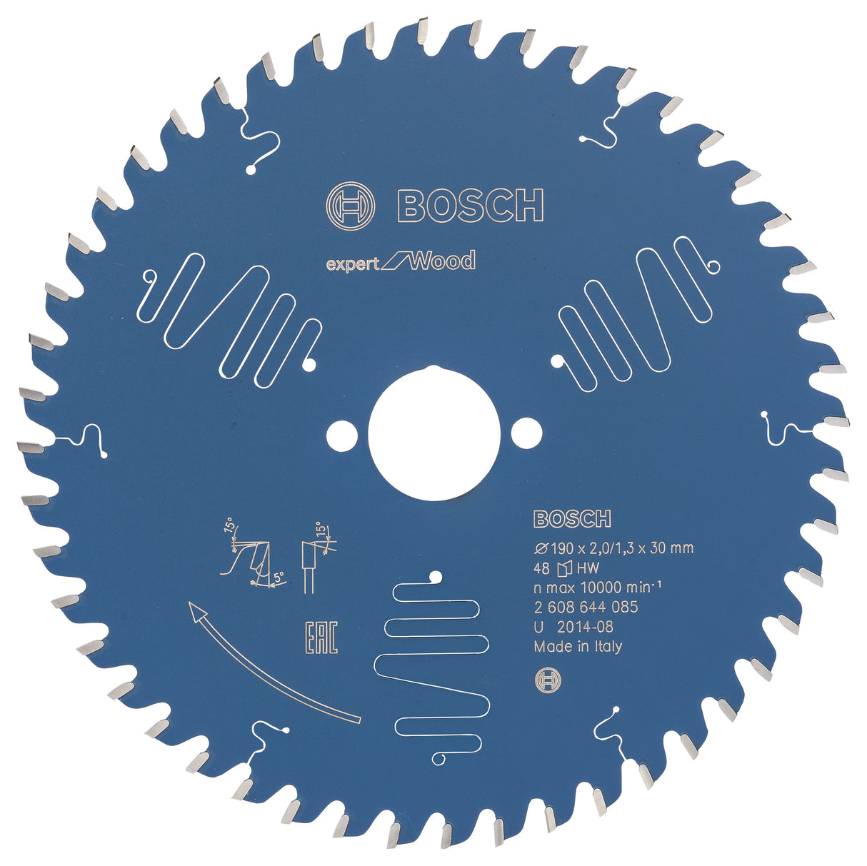 Bosch Professional Circular Saw Blade Expert for Wood - 190 x 30 x 2.0 mm, 48 Teeth