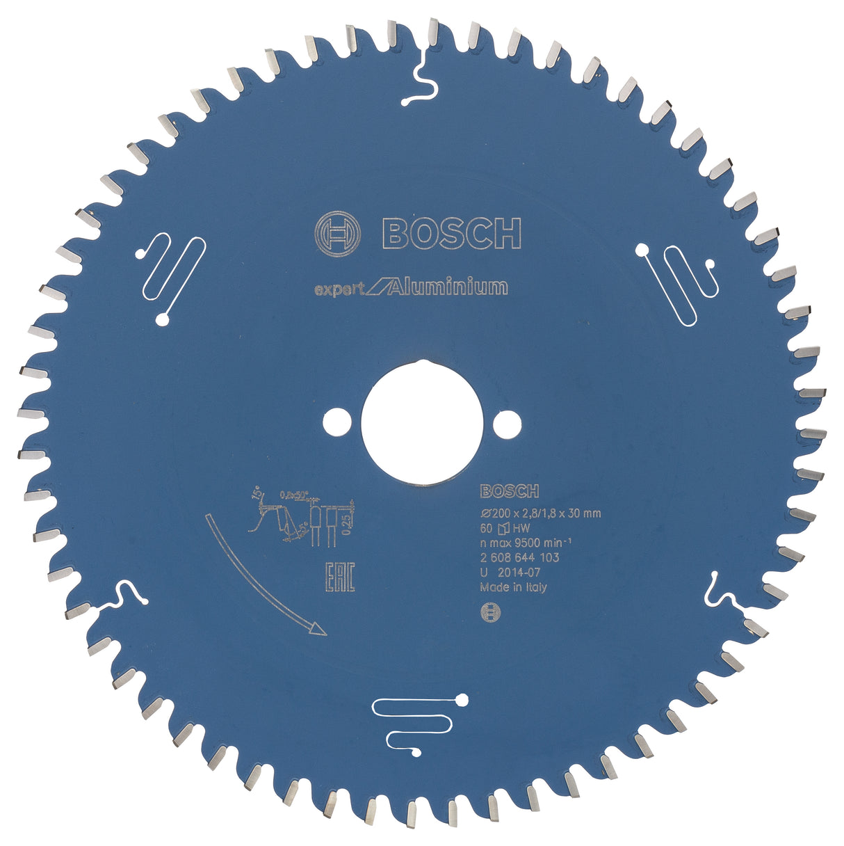 Bosch Professional Expert Circular Saw Blade for Aluminium - 200 x 30 x 2.8mm, 60 Teeth