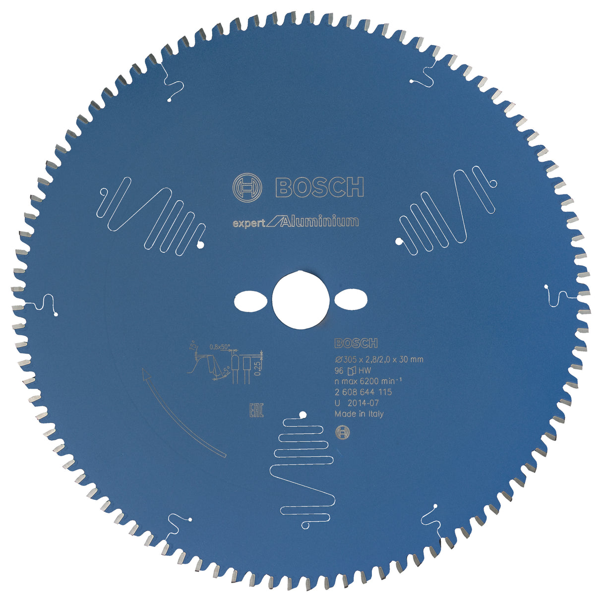 Bosch Professional Circular Saw Blade Expert for Aluminium - 305 x 30 x 2.8mm, 96 Teeth