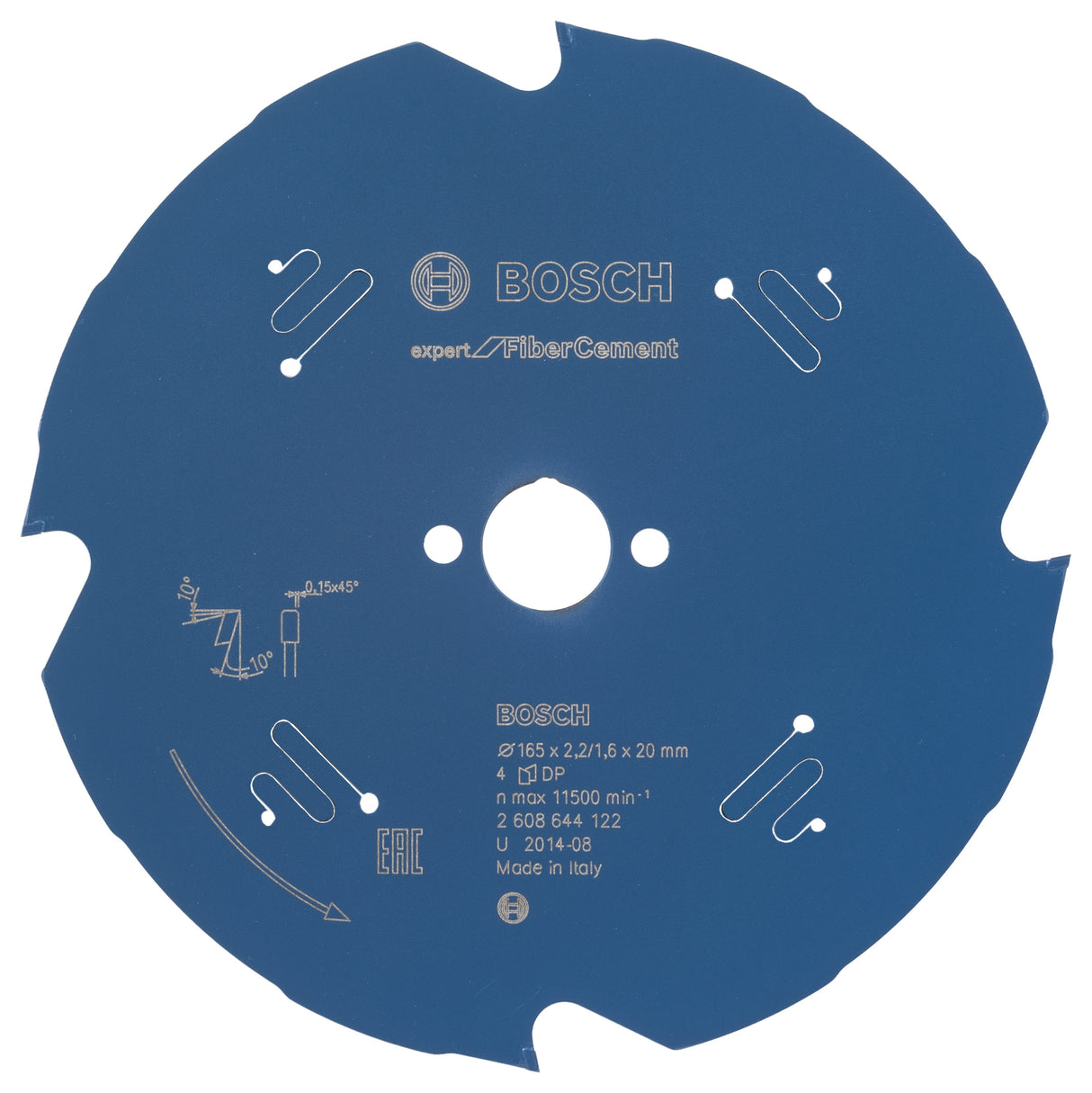 Bosch Professional Circular Saw Blade for Fibre Cement - 165 x 20 x 2.2 mm (Expert)