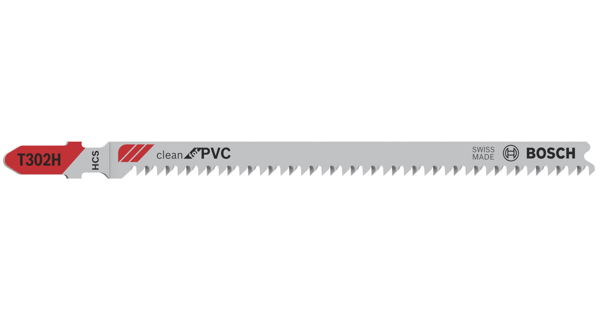 Bosch Professional Jigsaw Blade T302H for Clean PVC Cutting