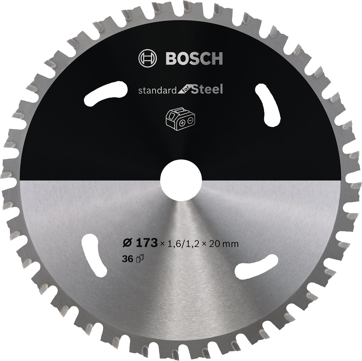 Bosch Professional Circular Saw Blade for Cordless Saws - Standard Steel, 173x1.6/1.2x20 T36