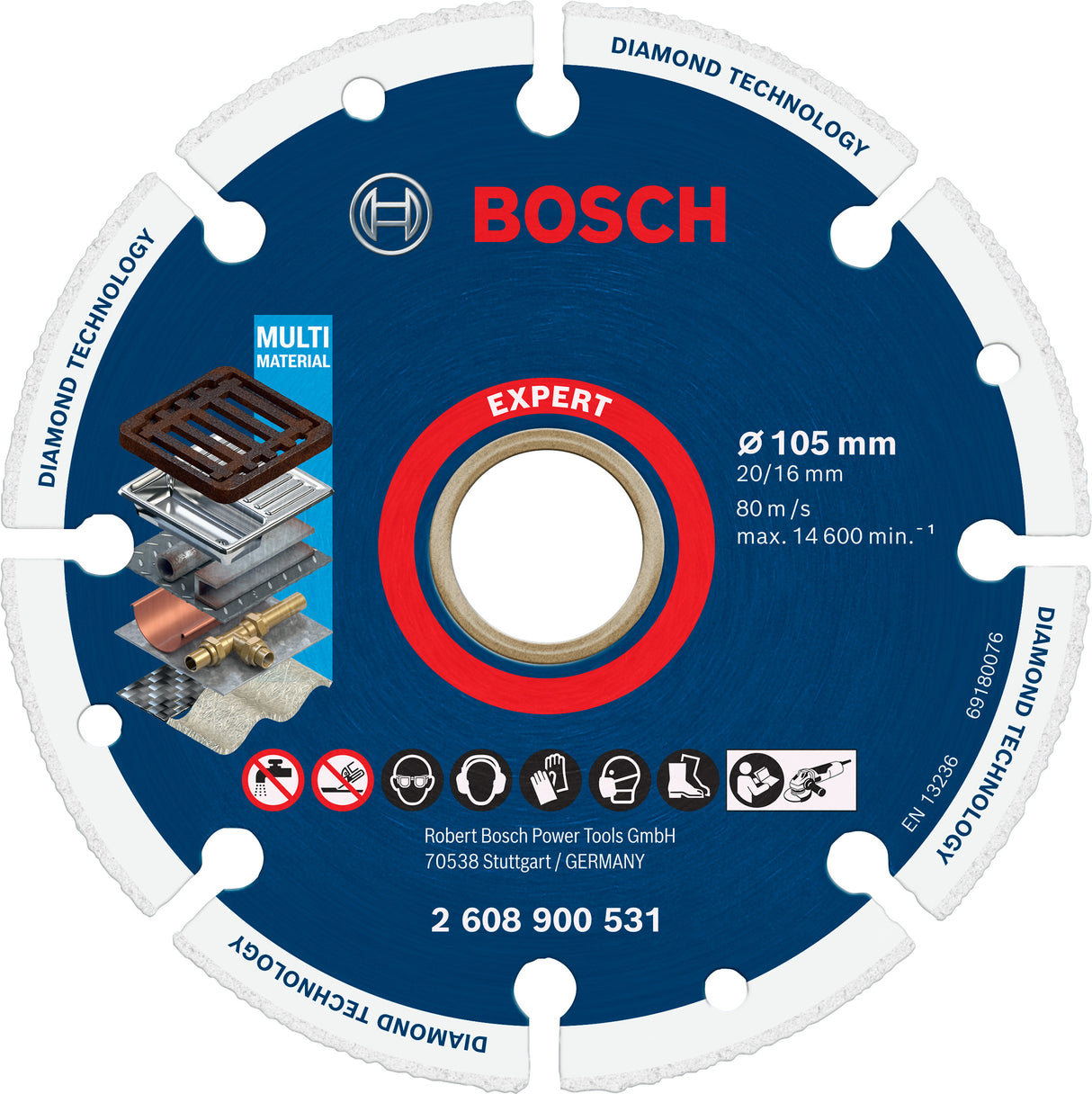 Bosch Professional Diamond Metal Cutting Disc - 105 x 20/16 mm