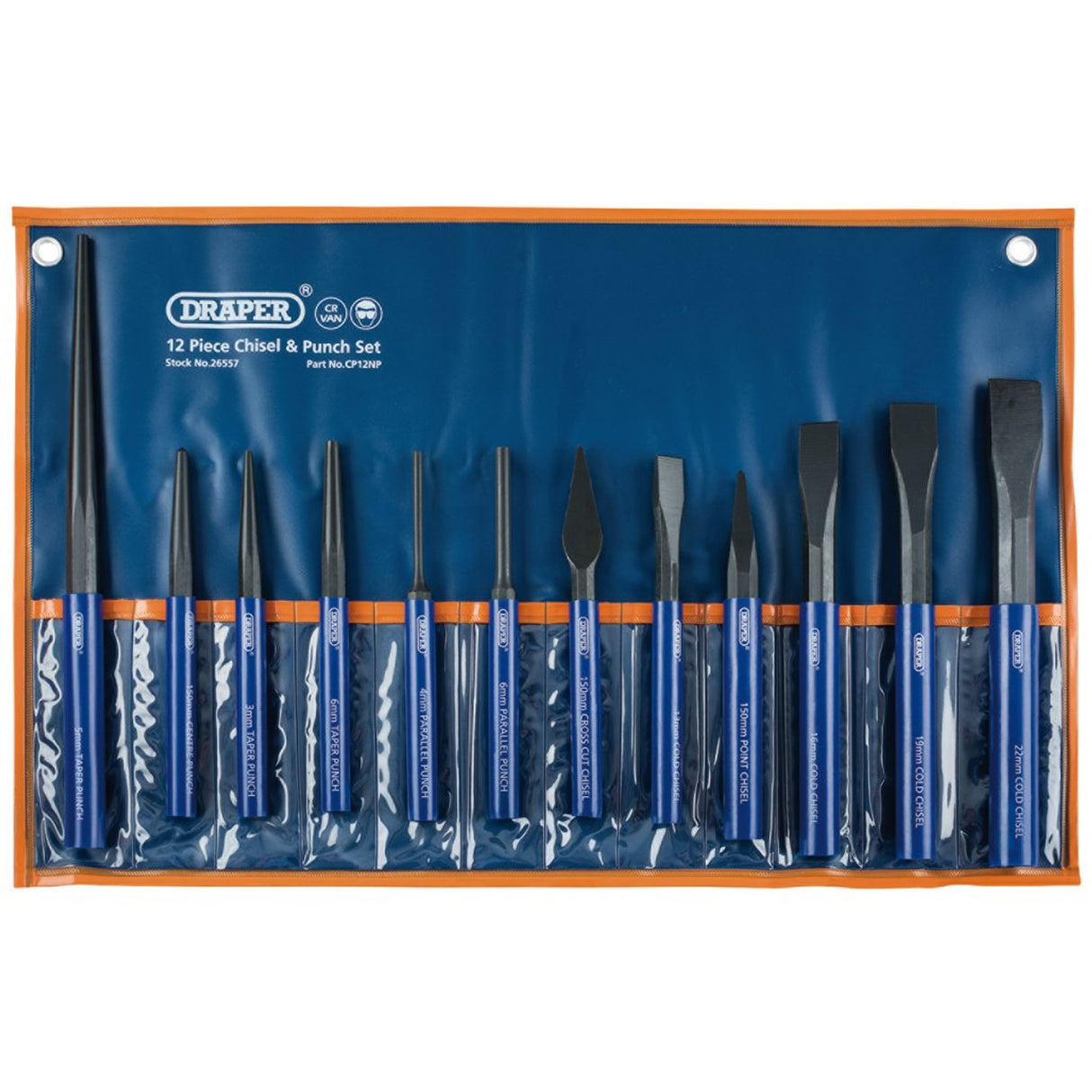 Draper Cold Chisel and Punch Set (12 Piece)