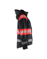 Blaklader Women's Shell Jacket Hi-Vis 4430 #colour_black-red-hi-vis