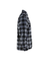 Blaklader Lined Flannel Shirt 3225 #colour_dark-grey-black