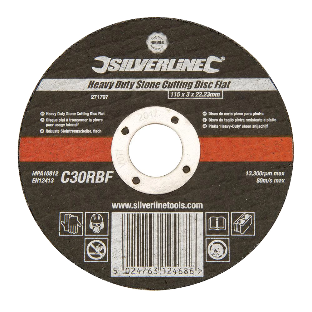 Silverline Heavy Duty Stone Cutting Disc Flat