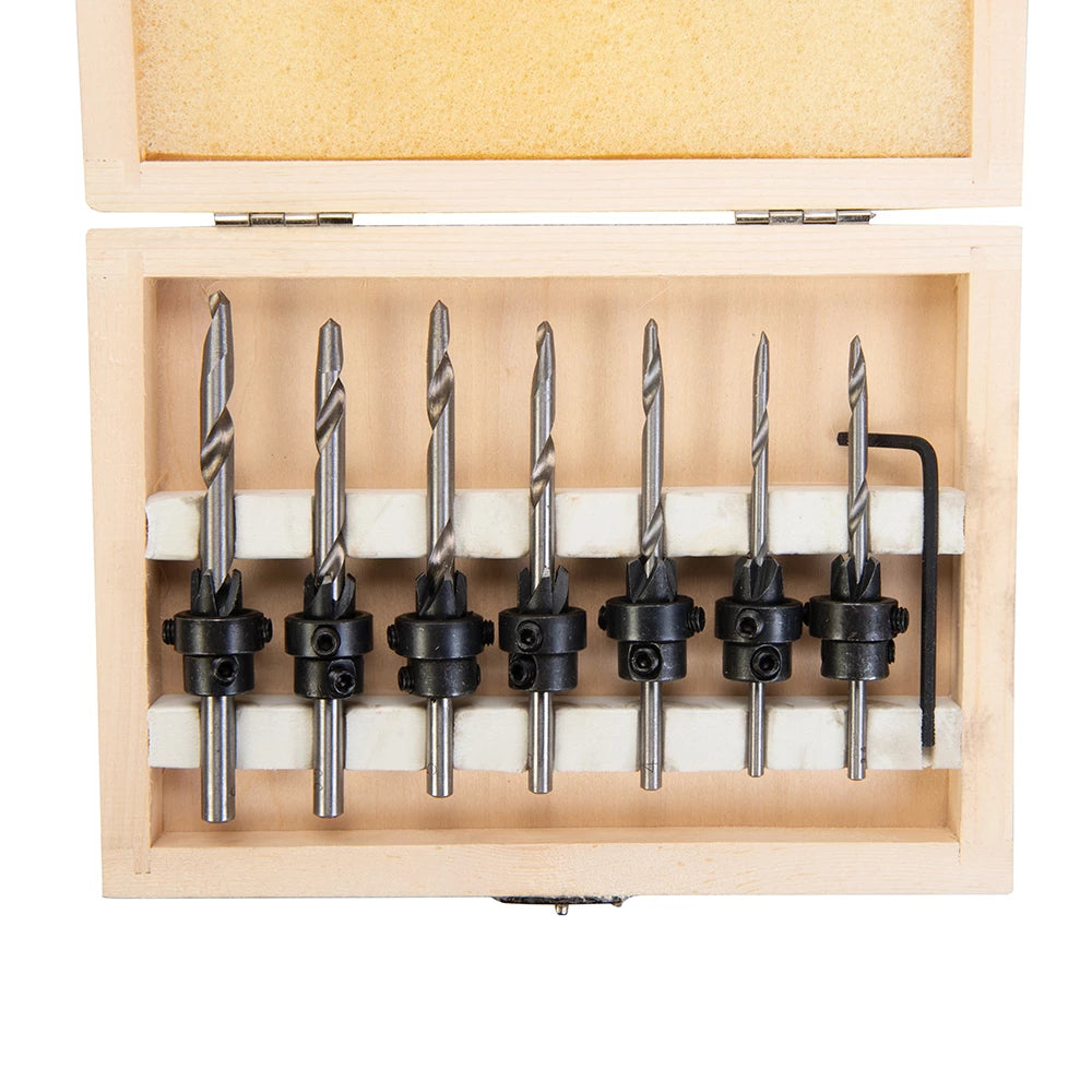 Silverline Drill & Countersink Set 7Pce