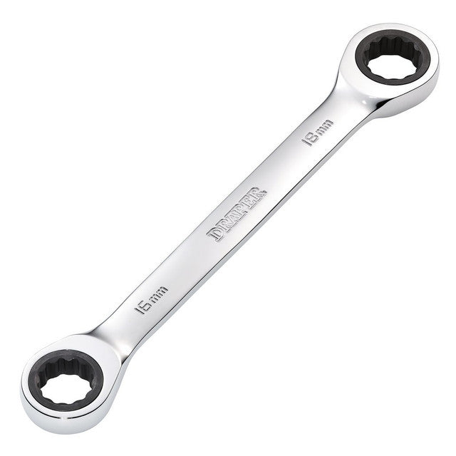 Draper Tools HI-TORQ® Metric Double Ratchet Ring Spanner, 16 x 18mm