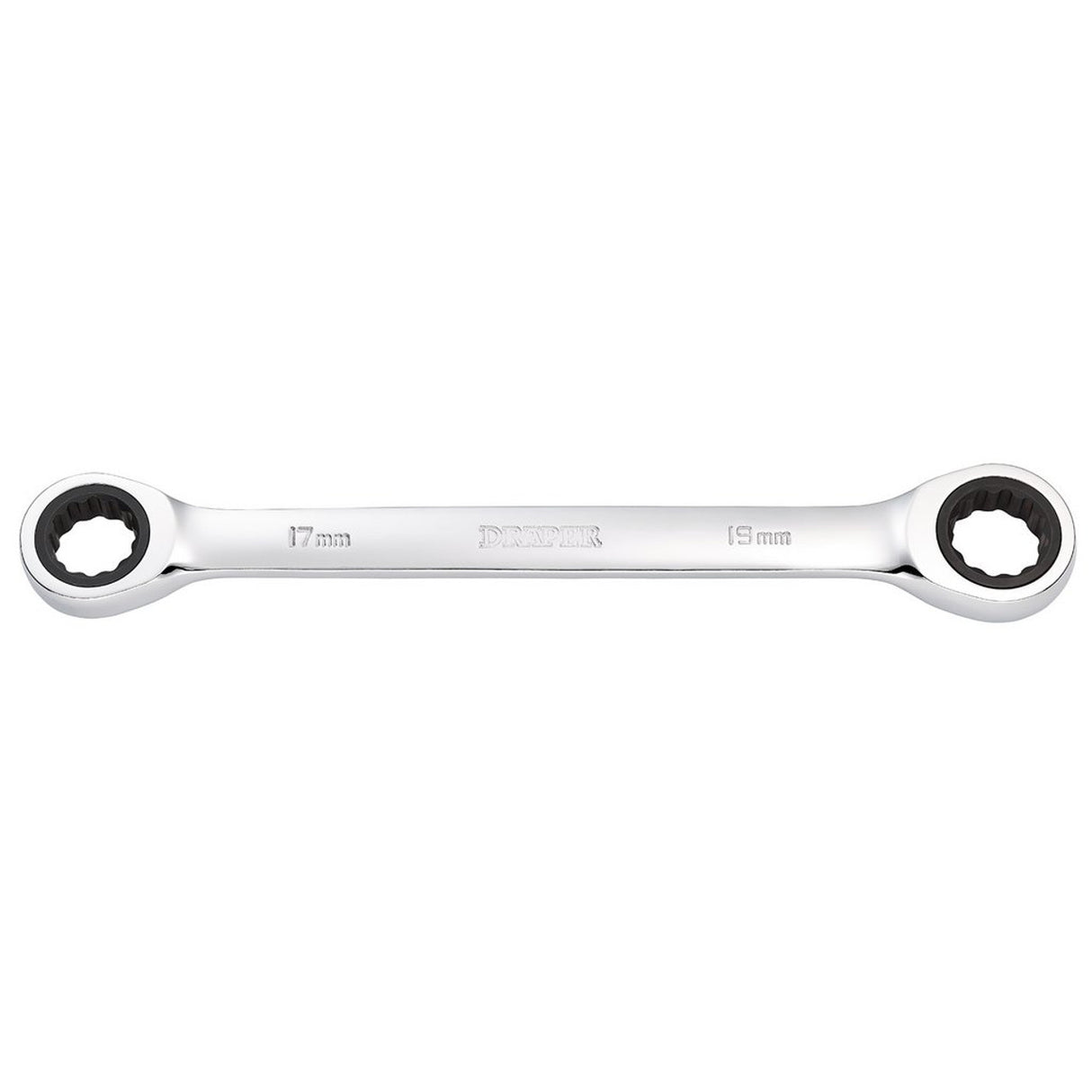 Draper Tools HI-TORQ® Metric Double Ratchet Ring Spanner, 17 x 19mm