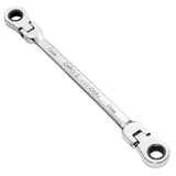 Draper Tools HI-TORQ® Metric Flexible Head Double Ring Ratchet Spanner, 8 x 9mm