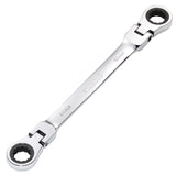 Draper Tools HI-TORQ® Metric Flexible Head Double Ring Ratchet Spanner, 14 x 15mm