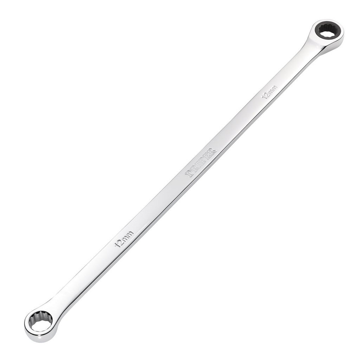 Draper Tools HI-TORQ® Metric Extra-Long Double Ring Ratchet Spanner, 12mm