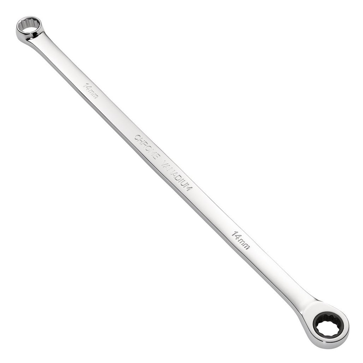 Draper Tools HI-TORQ® Metric Extra-Long Double Ring Ratchet Spanner, 14mm