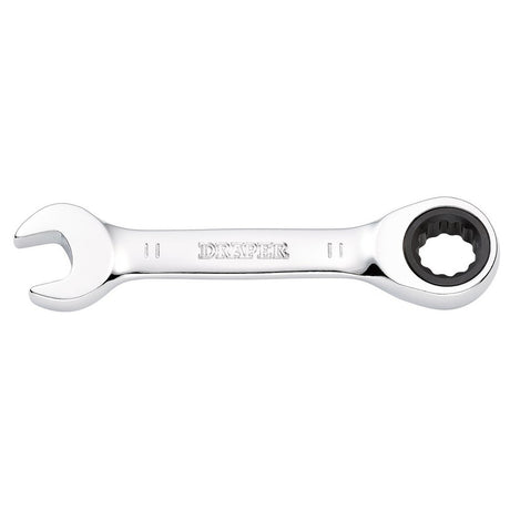 Draper Tools HI-TORQ® Metric Stubby Ratchet Combination Spanner, 11mm