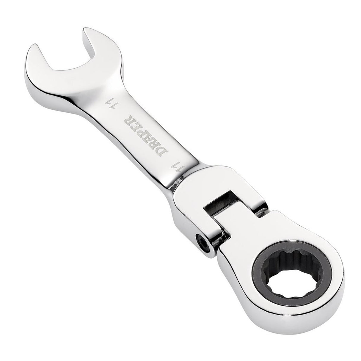 Draper Tools HI-TORQ® Metric Stubby Flexible Head Ratchet Combination Spanner, 11mm