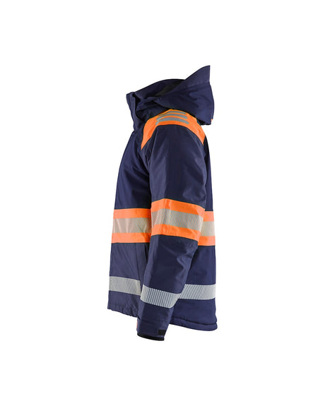 Blaklader Winter Jacket Hi-Vis 4480 #colour_navy-blue-orange