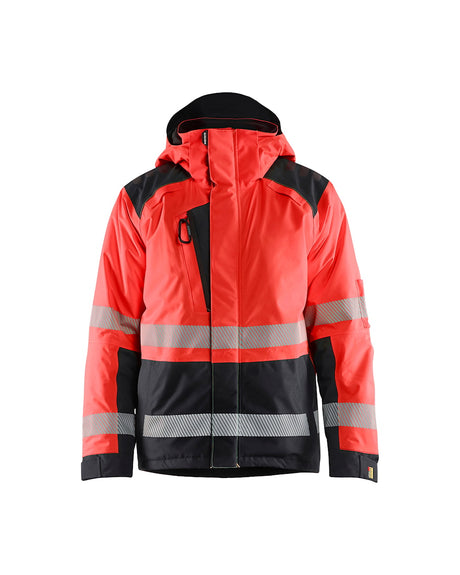 Blaklader Winter Jacket Hi-Vis 4455 #colour_red-hi-vis-black